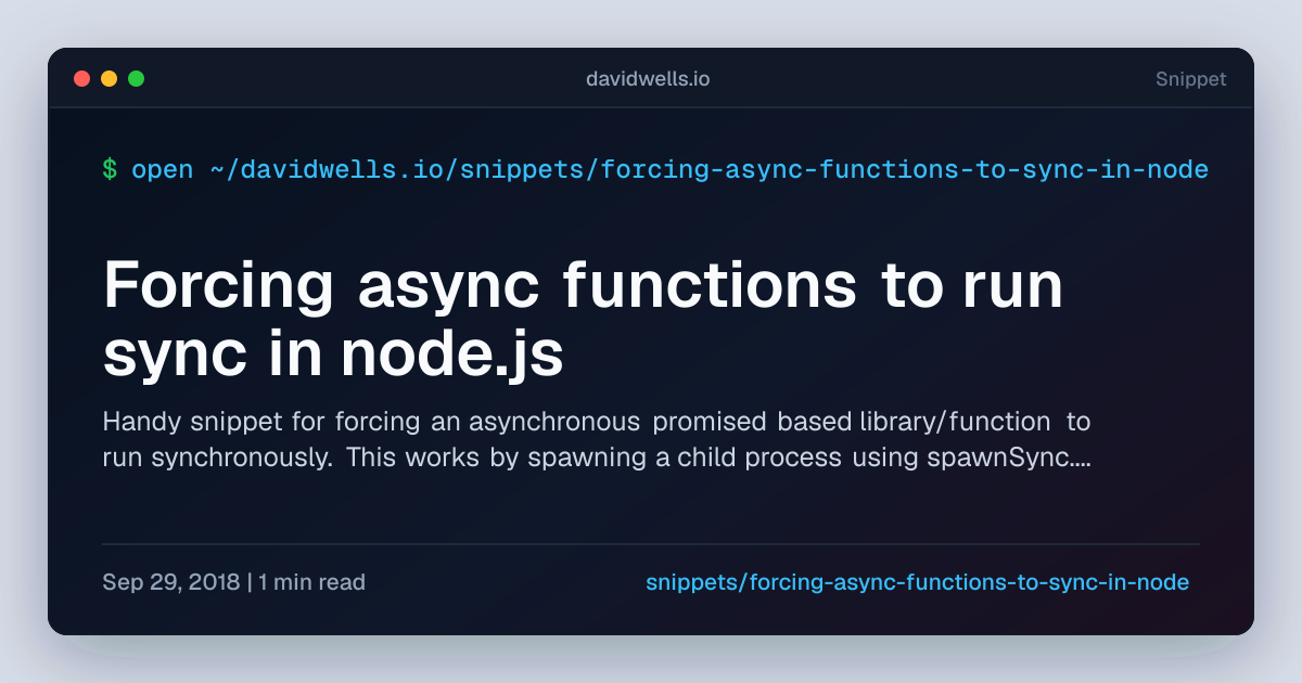 Forcing async functions to run sync in node.js